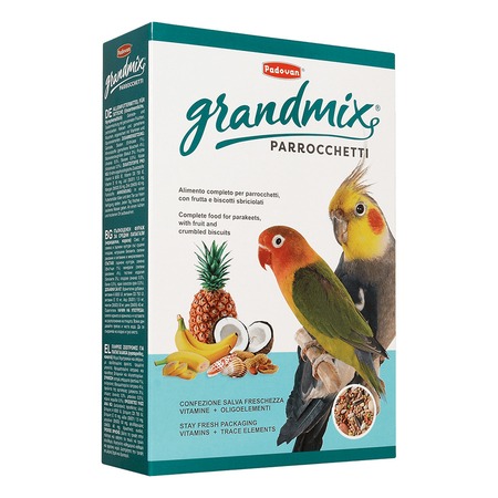 Padovan Grandmix parrocchetti корм для средних попугаев комплексный основной - 850 г фото 1