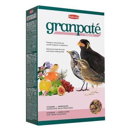 Корм Padovan Granpatee Fruits для насекомоядных птиц комплексный фруктовый - 1 кг фото 1