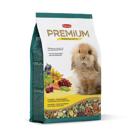 Padovan Premium coniglietti корм для кроликов и молодняка комплексный основной - 2 кг фото 1