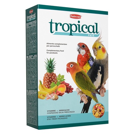 Корм Padovan Tropical patee для средних попугаев комплексный фруктовый - 0,7 кг фото 1