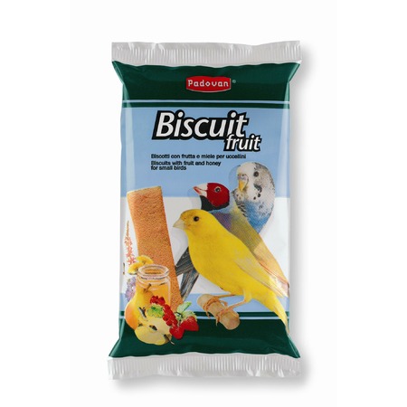 Лакомство бисквит Padovan Biscuit Fruit для декоративных птиц с фруктами и яйцом - 30 г фото 1