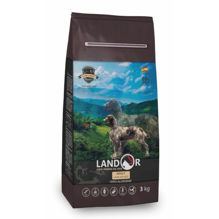 Landor полнорационный сухой корм для собак, с ягненком и рисом фото 1