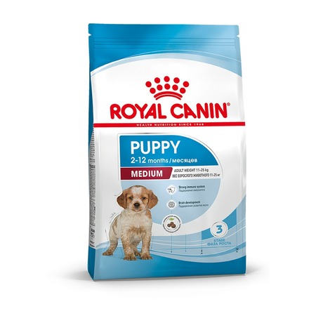 Royal Canin Medium Puppy полнорационный сухой корм для щенков средних пород до 12 месяцев фото 1