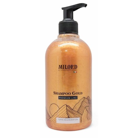Milord Shampoo Gold Premium Line Super Regeneration шампунь для собак и кошек, восстанавливающий - 500 мл фото 1