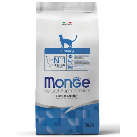 Monge Cat Daily Line Urinary полнорационный сухой корм для кошек, для профилактики мочекаменной болезни, с курицей - 1,5 кг фото 1