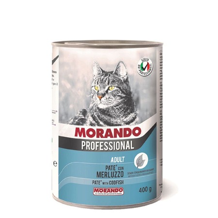 Morando Professional для кошек, паштет, с треской, в консервах - 400 г фото 1