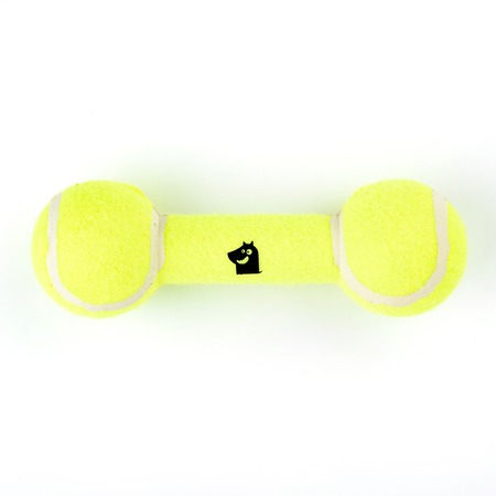 Mr.Kranch игрушка для собак, Гантель большая, желтая - 20 см фото 1