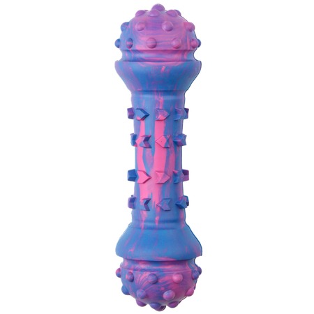 Mr.Kranch игрушка для собак, Гантель дентальная, разноцветная не ароматизированная - 18 см фото 1