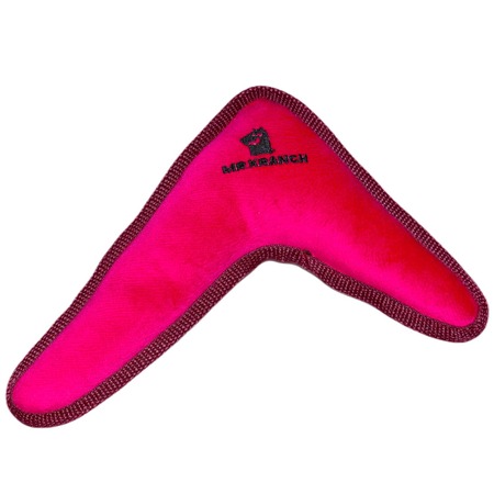 Mr.Kranch игрушка для собак мелких и средних пород, бумеранг с пищалкой, розовый - 22х19х4,5 см фото 1