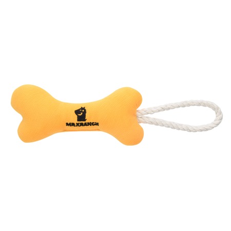 Mr.Kranch игрушка для собак мелких и средних пород, косточка с канатом, желтая - 31х9х4 см фото 1