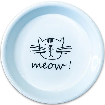 Mr.Kranch Meow миска для кошек, керамическая, белая - 200 мл фото 1