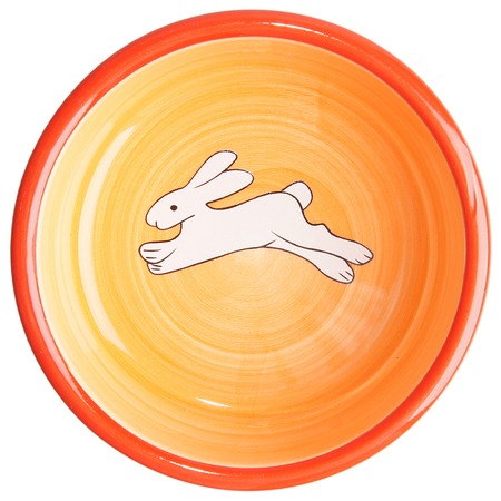 Mr.Kranch миска для грызунов "Кролик", керамическая, оранжевая - 140 мл фото 1