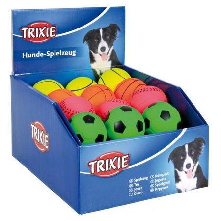 Игрушка-мячик Trixie для собак Ф6 см ворсо-резиновая фото 1