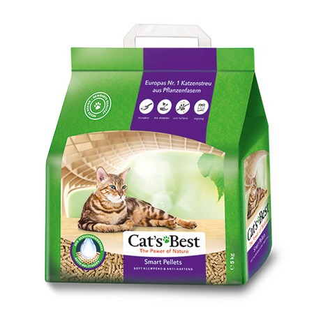 Cats Best Smart Pellets наполнитель древесный комкующийся для кошачьих туалетов - 10 л (5 кг) фото 1