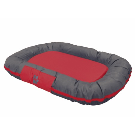 Nobby Reno лежак для кошек и собак мягкий 69х50х9 см, серый, красный фото 1