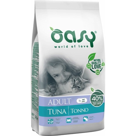 Oasy Dry Cat Adult Tuna сухой корм для взрослых кошек с тунцом - 1,5 кг фото 1