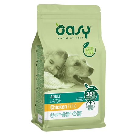 Oasy Dry Large Breed Professional сухой корм для взрослых собак крупных пород с курицей - 12 кг фото 1