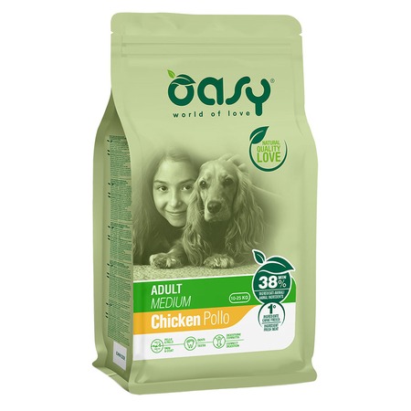 Oasy Dry Medium Breed Professional сухой корм для взрослых собак средних пород с курицей - 3 кг фото 1