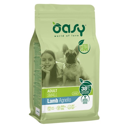 Oasy Dry Dog Adult Small сухой корм для взрослых собак мелких пород с ягненком фото 1