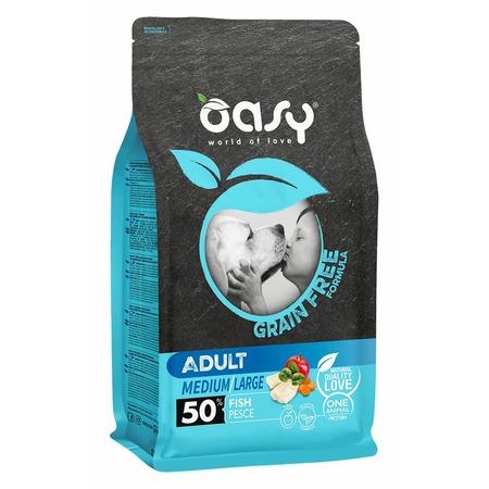 Oasy Dry Grain Free Medium & Large Professional сухой корм для взрослых собак средних и крупных пород беззерновой с рыбой - 12 кг фото 1