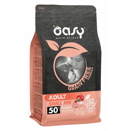 Oasy Dry Dog Grain Free Adult Small сухой корм для взрослых собак мелких и миниатюрных пород беззерновой с индейкой - 800 г фото 1