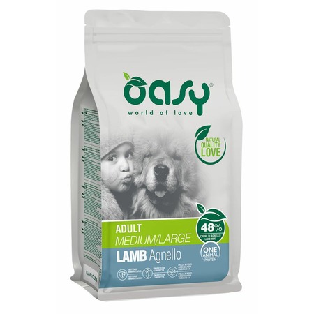 Oasy Dry OAP Medium/Large Breed Professional Монопротеин сухой корм для взрослых собак средних и крупных пород с ягненком - 12 кг фото 1