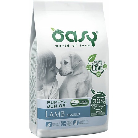Oasy Dry Dog OAP Puppy All Breed Монопротеин сухой корм для щенков с ягненком - 2,5 кг фото 1