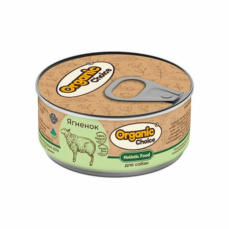 Organic Сhoice Holistic Monoprotein влажный корм для взрослых собак всех пород с ягненком, в консервах - 100 г фото 1