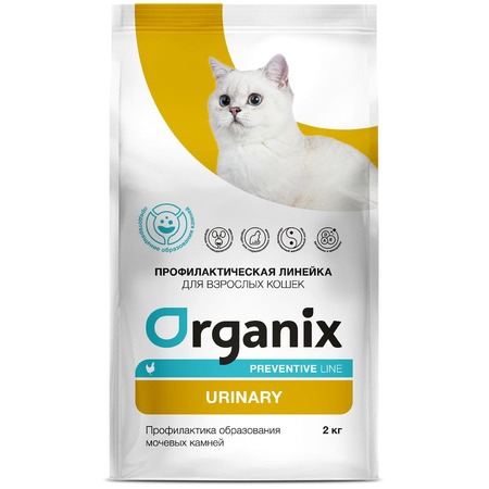 Organix сухой корм для кошек, для профилактики мочевыводящих путей, с курицей - 2 кг фото 1