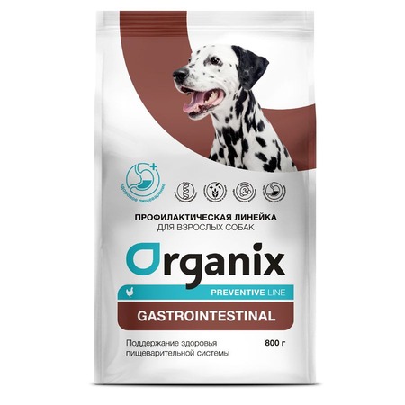 Organix Gastrointestinal  сухой диетический корм для взрослых собак всех пород при заболеваниях ЖКТ, с курицей - 0,8 кг фото 1
