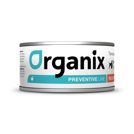 Organix Preventive Line Recovery диетические консервы для взрослых собак и кошек в период анаорексии, выздоровления и послеоперационного восстановления с курицей - 100 г x 24 шт фото 1