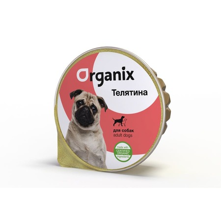 Organix влажный корм для собак, с телятиной, в консервах - 125 г фото 1