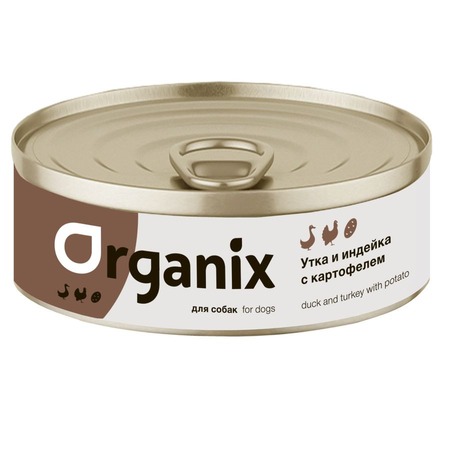 Organix влажный корм для собак, с уткой, индейкой, картофелем, в консервах - 100 г фото 1