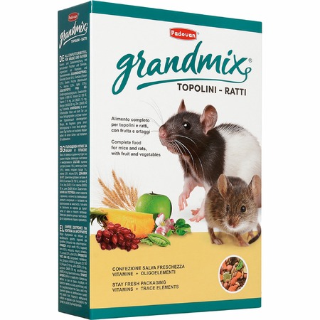 Padovan Grandmix Topolini E Ratti комплексный основной корм для взрослых мышей и крыс - 400 г фото 1