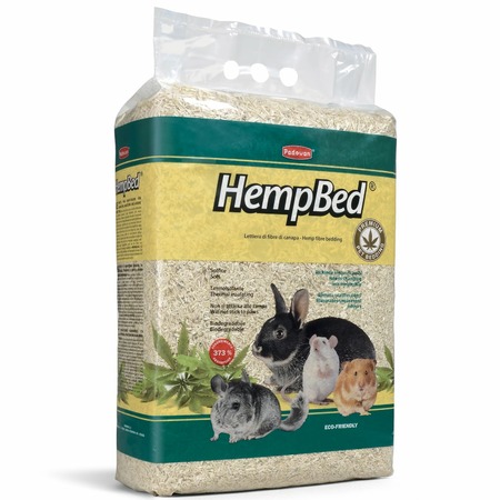 Padovan Hemp Bed подстилка из пенькового волокна для мелких домашних животных, кроликов, грызунов, 3кг, 30л фото 1