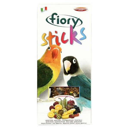 Палочки для средних попугаев Fiory Sticks с фруктами 2 х 60 г фото 1