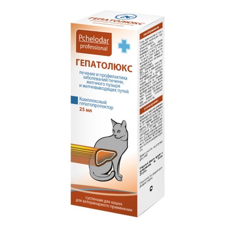 Пчелодар Гепатолюкс суспензия для кошек для профилактики цирроза и рака печени, 25 мл фото 1