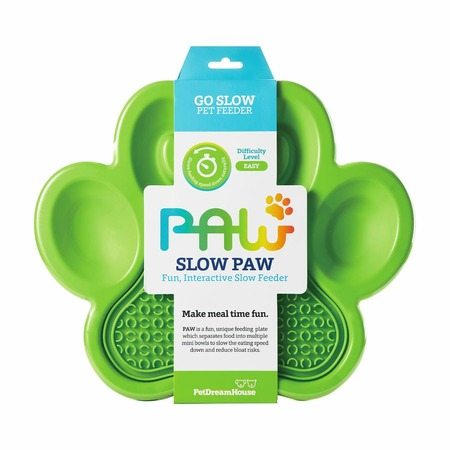PetDreamHouse PAW 2-IN-1 Slow Feeder & Lick Pad Green Easy миска "Лапа" для медленного кормления 2в1, зеленая  - 540 г фото 1
