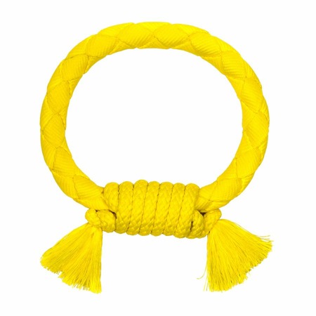 Playology Dri-Tech Ring игрушка для собак средних и крупных пород, жевательное кольцо-канат, с ароматом курицы, желтый фото 1