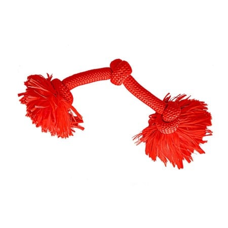 Playology Dri-tech Rope игрушка для собак средних и крупных пород, жевательный канат, с ароматом говядины, большой красный фото 1