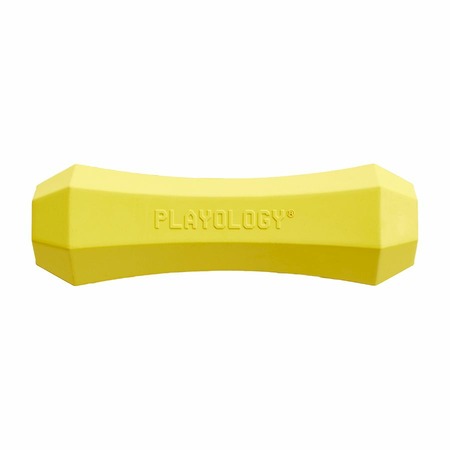 Playology Squeaky Chew Stick игрушка для собак средних и крупных пород, жевательная палочка, с ароматом курицы, большая, желтая фото 1