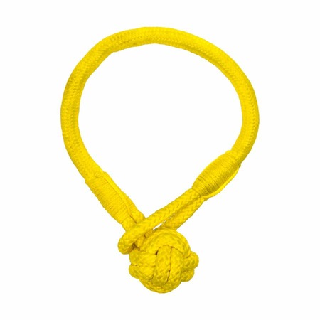 Playology Tough Tug Knot игрушка для щенков 4-8 месяцев, жевательный канат, с ароматом курицы, желтый фото 1