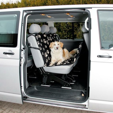 Подстилка Trixie для собак автомобильная 1,40х1,45 см нейлоновая серо-бежевая фото 1