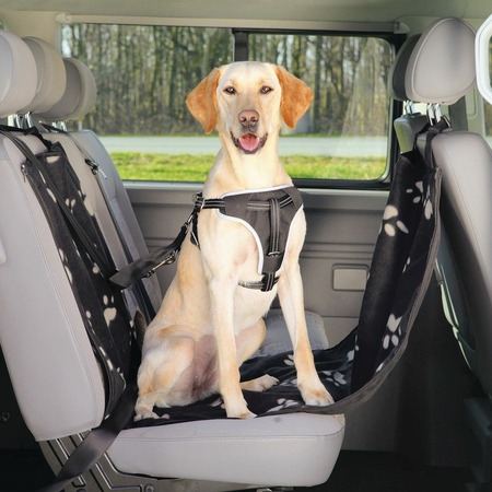 Подстилка Trixie для собак автомобильная с боковыми стенками 65х145 см черно-бежевая фото 1