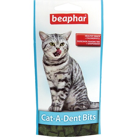 Подушечки Beaphar Cat-A-Dent-Bits для кошек для чистки зубов - 35 г фото 1