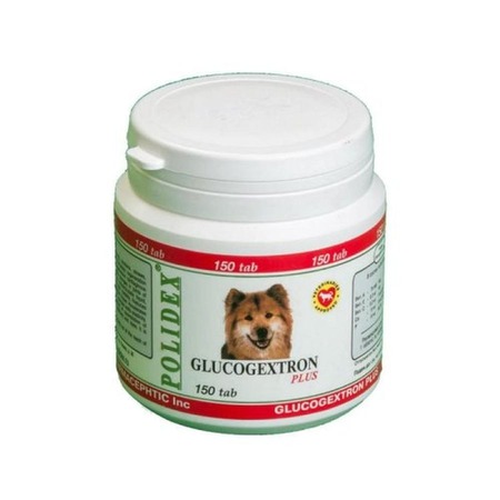 Polidex Glucogextron Plus витамины для опорно-двигательного аппарата, для собак - 150 таб фото 1