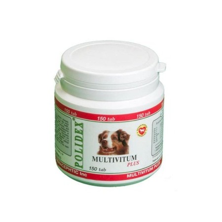 Polidex Multivitum Plus витамины общеукрепляющие, для собак - 150 таб фото 1