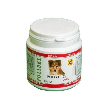 Polidex Polivit-Ca Plus витамины общеукрепляющие, для собак - 150 таб фото 1