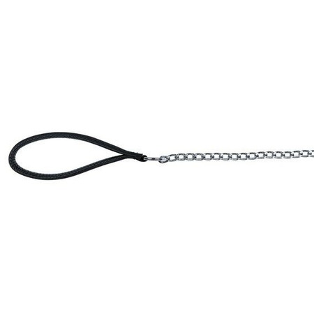 Поводок-цепь Trixie для собак 110 см/2 мм металлическая с нейлоновой ручкой черная фото 1