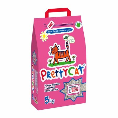 PrettyCat Euro Mix наполнитель комкующийся для кошачьих туалетов с ароматом алоэ - 5 кг фото 1